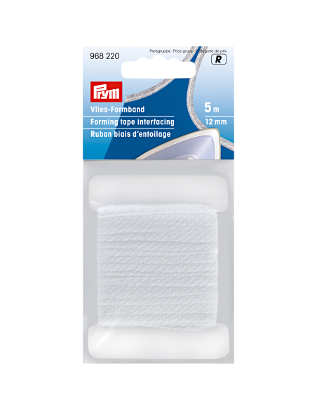 Entretela ligueta 12 mm Prym 968220 blanco, 5 m