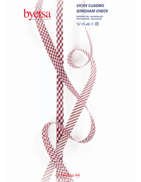 Bies perfilado vichy cuadro 7430, 25 m