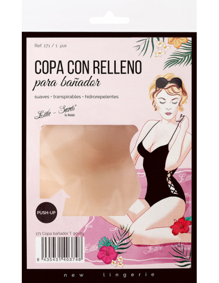 Copa bañador 171 con relleno beige