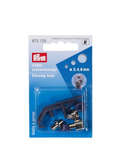 Herramienta perforar Prym 673125  (3/4/8mm), blister de 3 u.