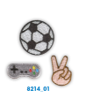 Set mini parches bordados 8214, 5 sets de 3 parches