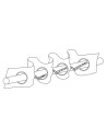 Cinta 80 mm transparente ollaos 42 mm, 25 m