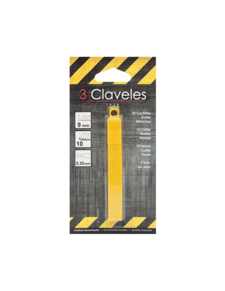 Repuesto cutter nylon 9 mm 3 Claveles (art. 0237), 10 u