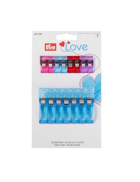 Clips fantasía Prym love 2,6 + 5,5 cm 610182, blíster