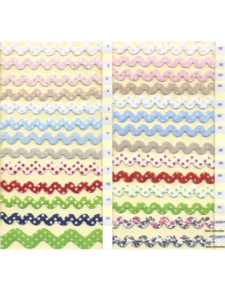 Zig-zag estampado 1 cara estrellas y lunares, 25 m