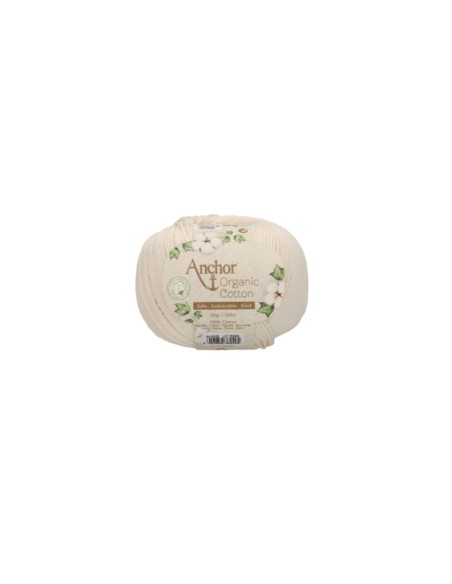 Hilo Anchor Organic Cotton 4660004 50 gr, ovillo