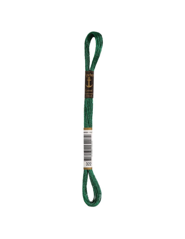 Hilo Anchor Lamé mouliné bordar mano 4180, 12 madejas