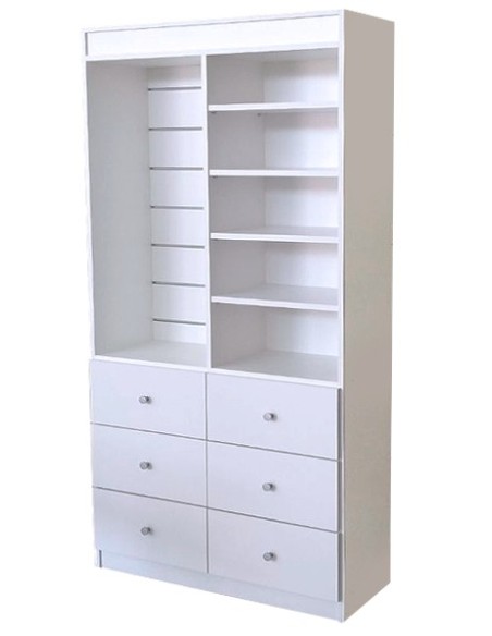 Mueble expositor colgador + estantes