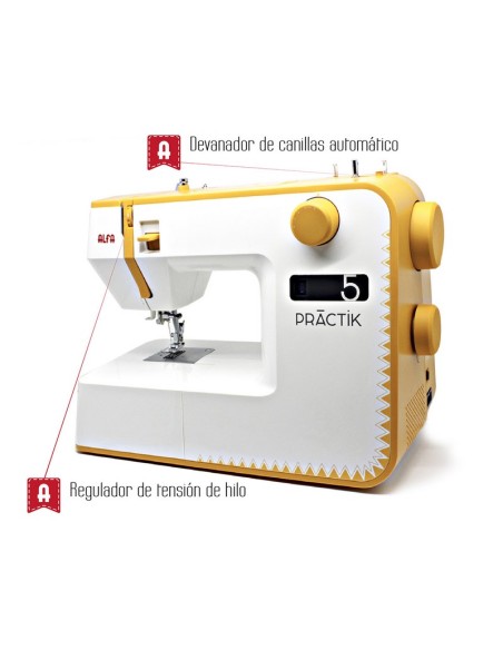 Máquina coser doméstica Alfa zig-zag Practik 5