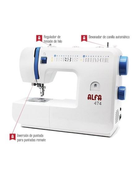 Máquina coser doméstica Alfa 474 zig-zag