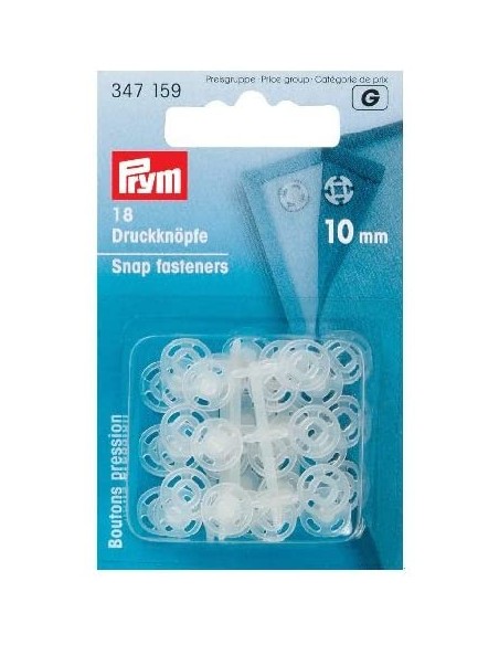 Broche Prym 347159 plástico 10 mm transp., blíster