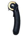 Cutter circular negro hoja dorada 45 cm, und