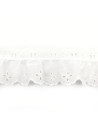 Tira bordada fruncida 28022 (4,5 cm), metro