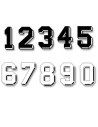 Numeros termoadhesivos pequeños (8 cm), u