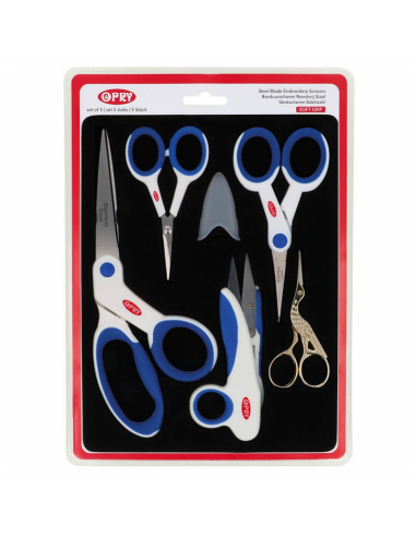 Tijera acero inox. set de 5 Opry 65635