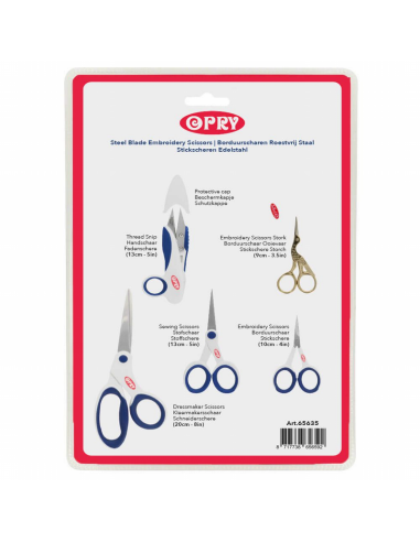 Tijera acero inox. set de 5 Opry 65635