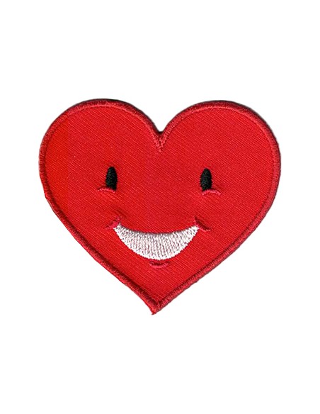 Aplicación bordada corazón 8230-36, blíster de 5 ud.