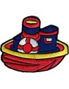 Aplicacion bordada barco 8230-47, blister de 5 ud.