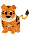 Aplicacion bordada tigre 8230-64, blister de 5 ud.