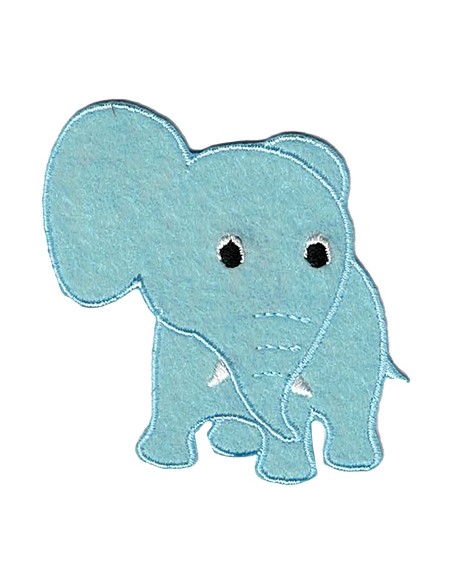 Aplicación bordada elefante 8230-68, blister de 5 ud.