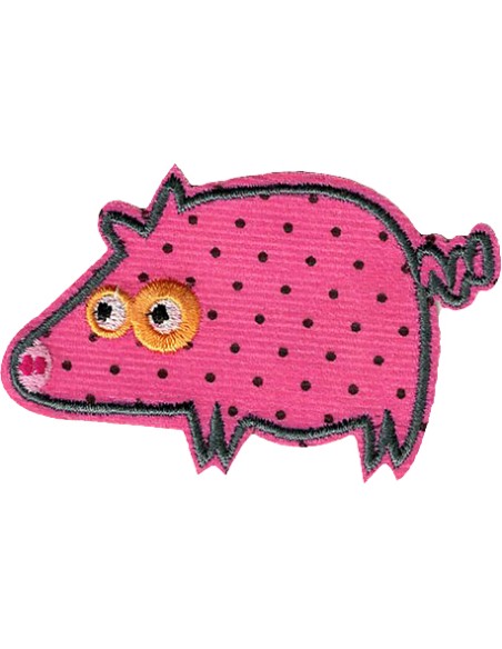 Aplicacion bordada cerdito 8230-79, blister de 5 ud.