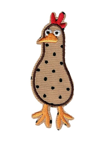 Aplicacion bordada gallina 8230-81, blister de 5 ud.