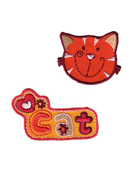 Aplicacion bordada gato 8230-127, blister de 5 ud.