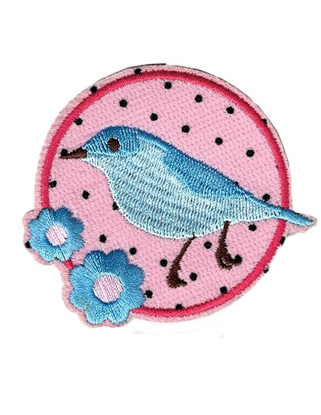 Aplicación bordada  pájaro 8230-138, blíster de 5 ud.