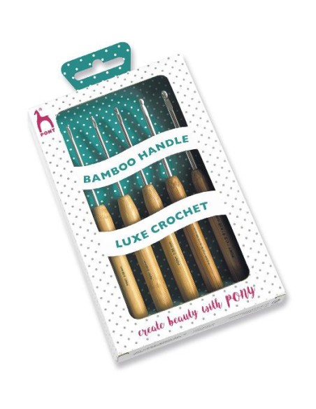 Set ganchillos bamboo Pony 46351 surtido