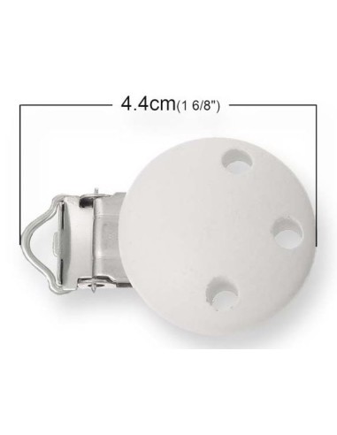 Pinza chupetero botón madera, 5 u