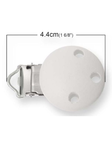 Pinza chupetero botón madera, 5 u