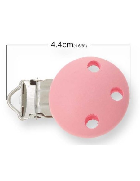 Pinza chupetero botón madera, 5 u