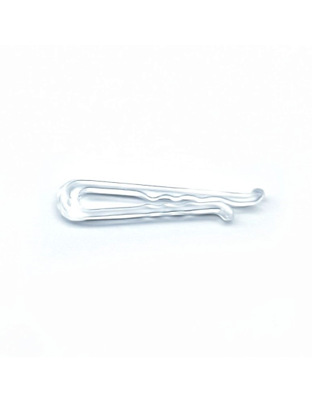 Pinzas plástico camisa transparente 40 mm, 100 u