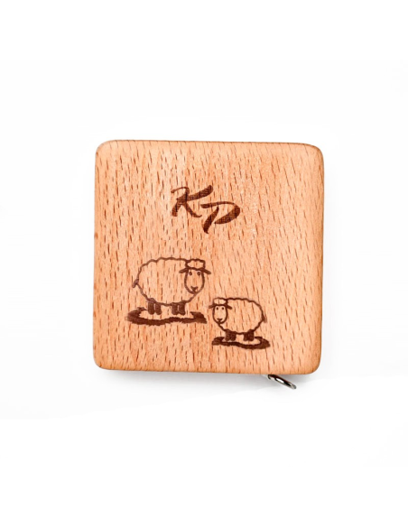 Cinta métrica cuadrada madera KnitPro 11293