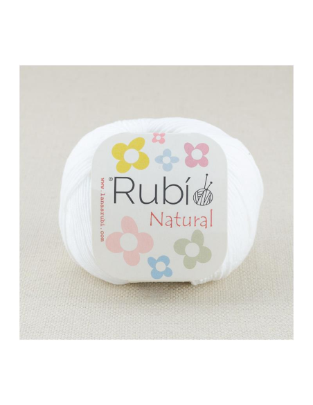 Lana Rubí VHA04 Natural, ovillo de 50 gr. (100% algodón)