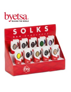 Expositor cordón calzado solks, 20 blísters