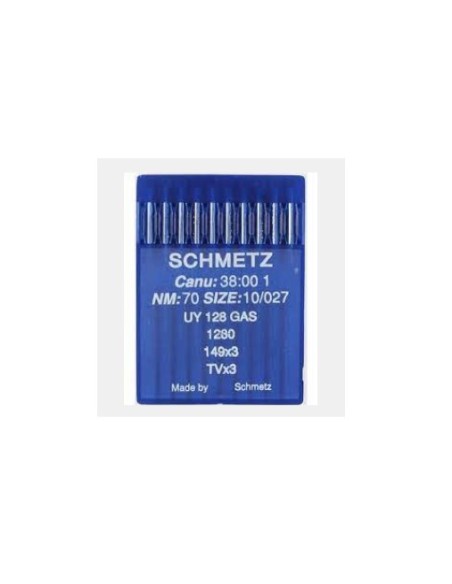 Aguja industrial Schmetz recubridora 128 GAS, 10 agujas