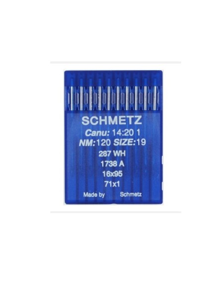 Aguja industrial Schmetz maq.plana T.R. 287 WH, 10 agujas