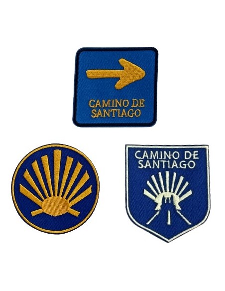 Parches bordados Camino de Santiago (3 modelos), 9 u