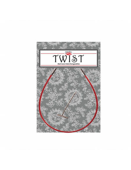 Cable twist red 20 cm para circulares interc. ChiaoGoo 7508