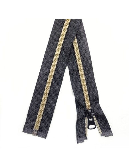 Cremallera separador nylon malla 5 mm efecto metal oro viejo