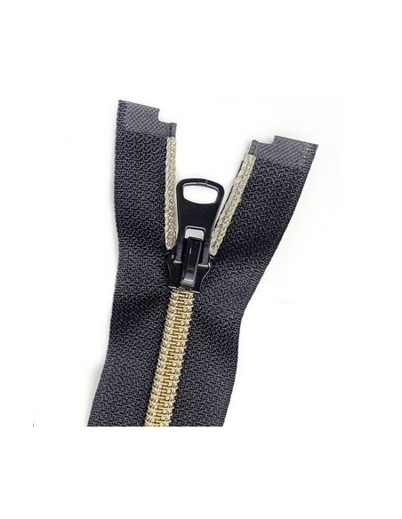 Cremallera separador nylon malla 5 mm efecto metal oro viejo