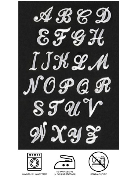 Letras termoadhesivas mod. 43 (2,6 cm), 6 u