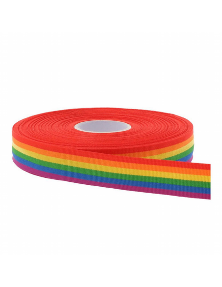 Cinta rayas multicolor 21260 30 mm, 25 m