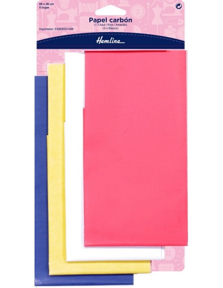 Papel carbón Hemline H753.L, 5 hojas