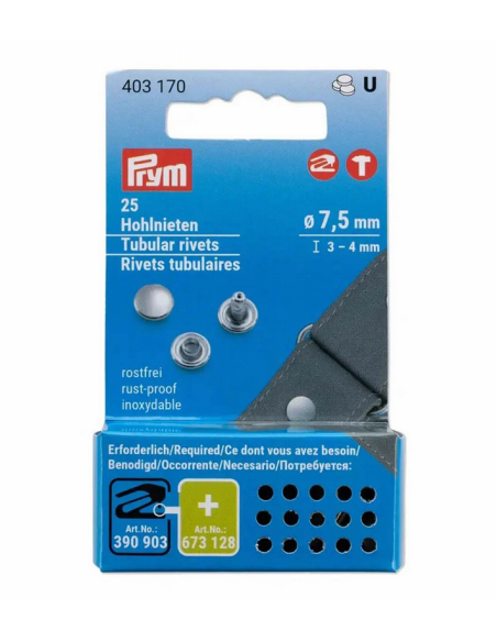 Remache tubular 3-4 mm Prym vario tool 403170