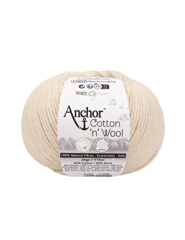 Hilo Anchor Cotton 'n' Wool 4670004, ovillo 50 gr.