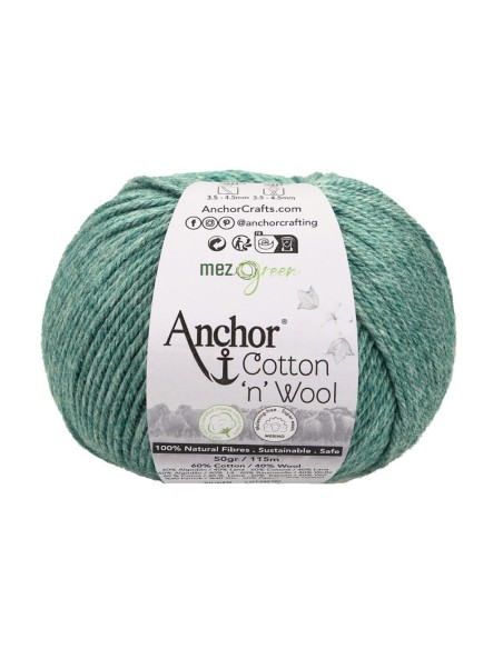 Hilo Anchor Cotton 'n' Wool 4670004, ovillo 50 gr.