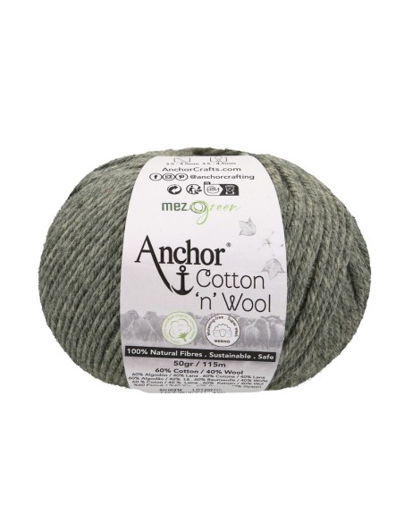 Hilo Anchor Cotton 'n' Wool 4670004, ovillo 50 gr.