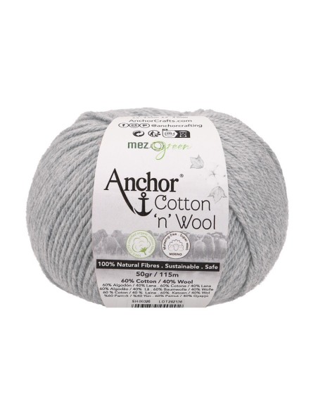 Hilo Anchor Cotton 'n' Wool 4670004, ovillo 50 gr.